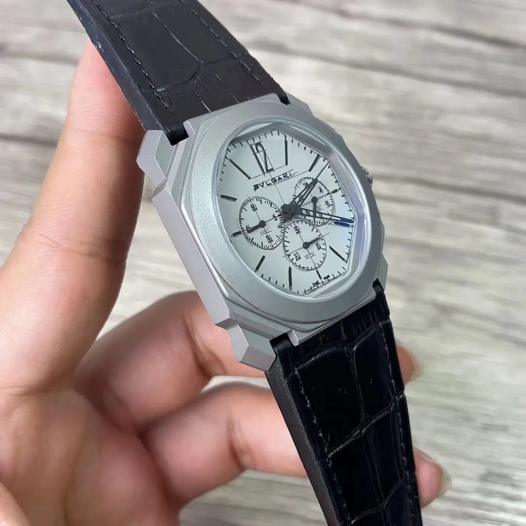 Bulgari Octo Chronograph Leather - Hình 3