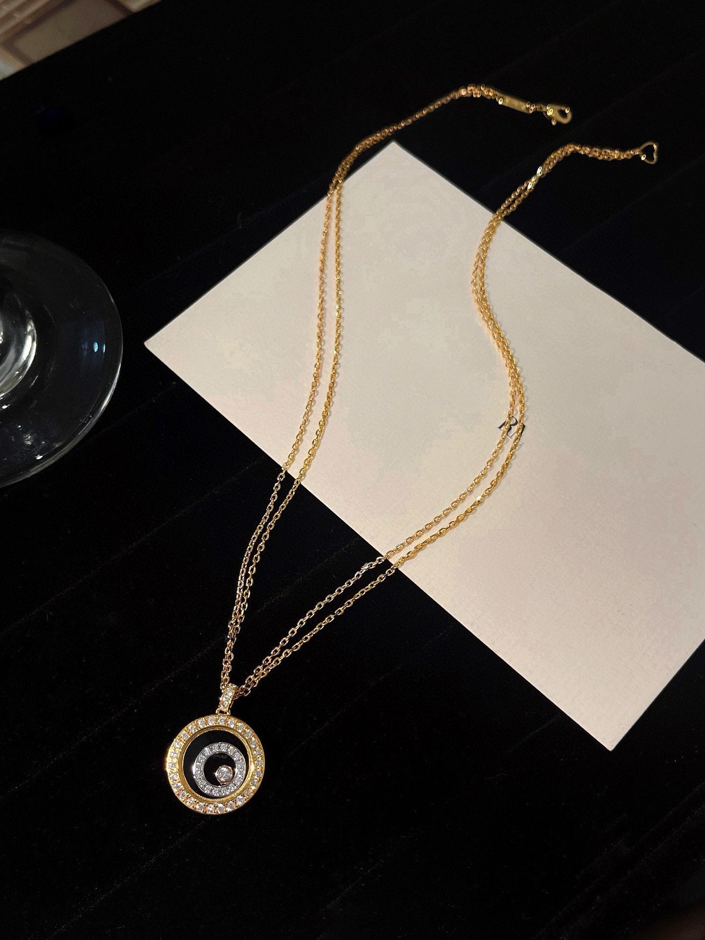 HAPPY HEART DIAMOND GOLD NECKLACE