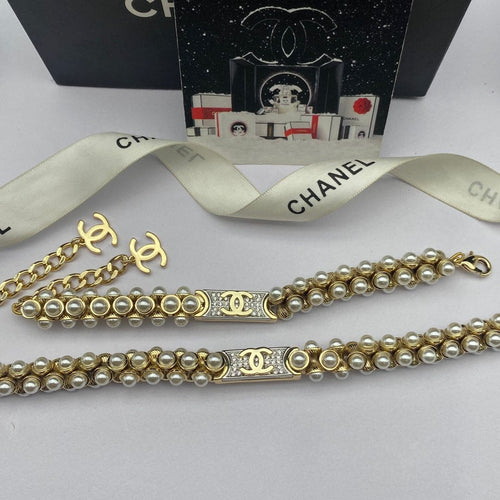 18K  Chanel Pearls Chain Necklace