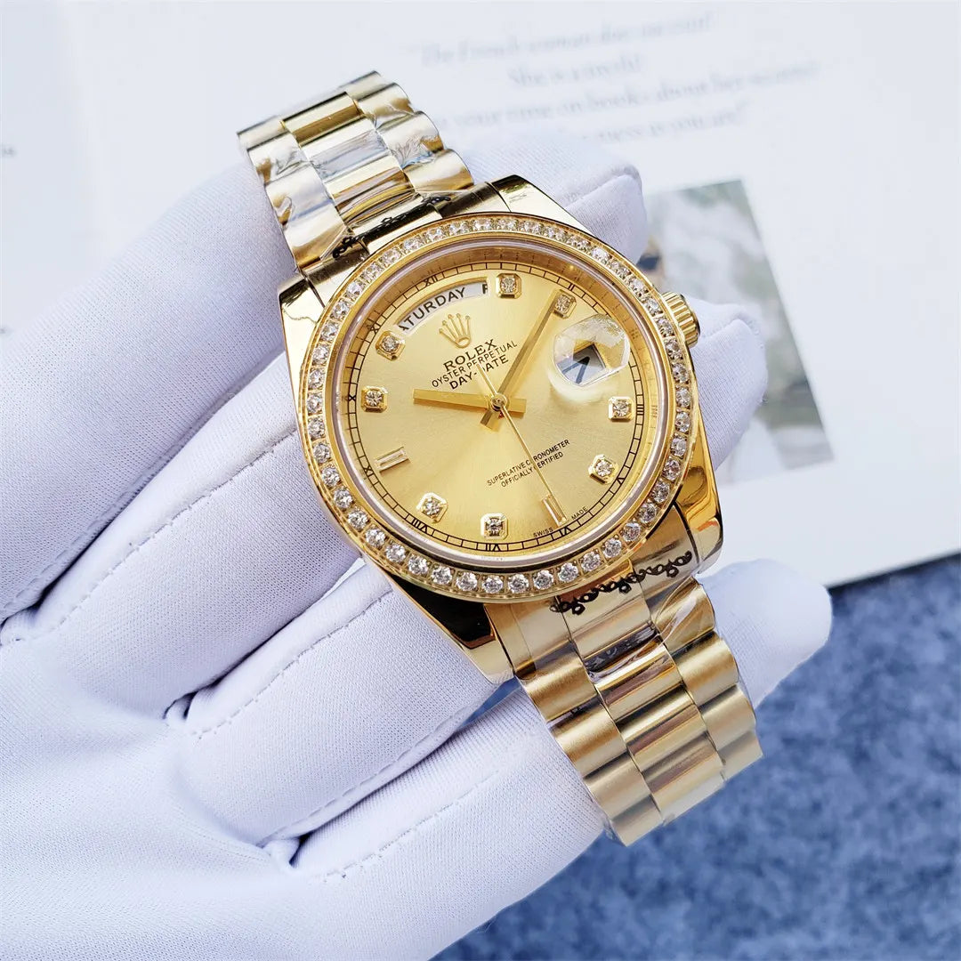 Rolex Gold Diamond Champagne day - Hình 7
