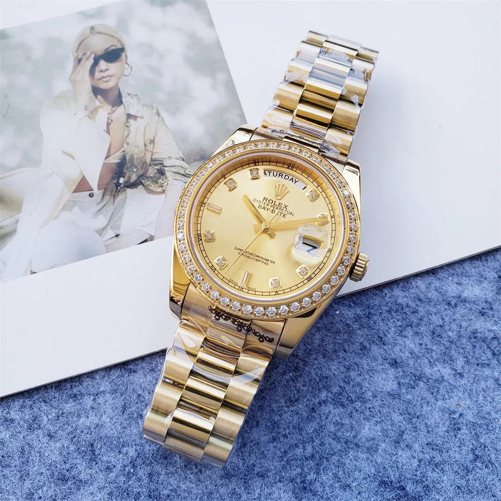 Rolex Gold Diamond Champagne day - Hình 2