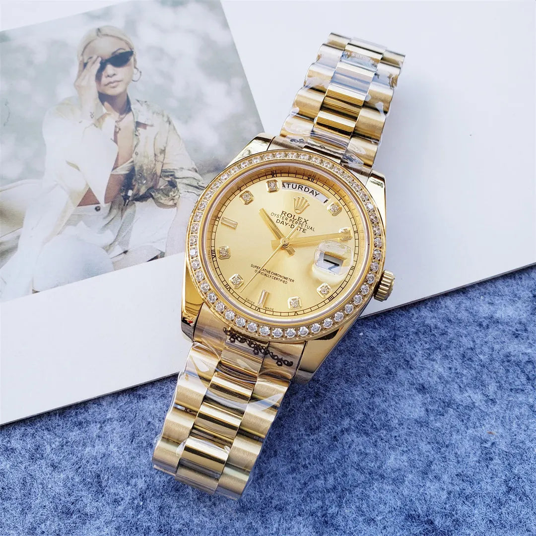 Rolex Gold Diamond Champagne day - Hình 2