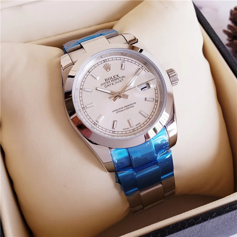 steel Rolex Datejust Silver Dial - Hình 3