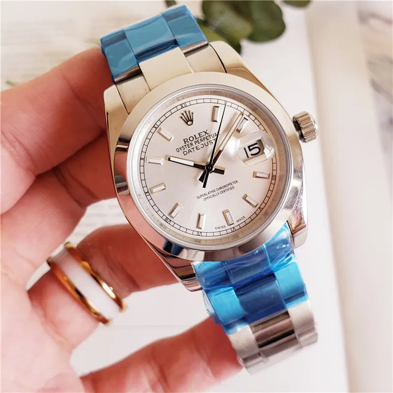 steel Rolex Datejust Silver Dial