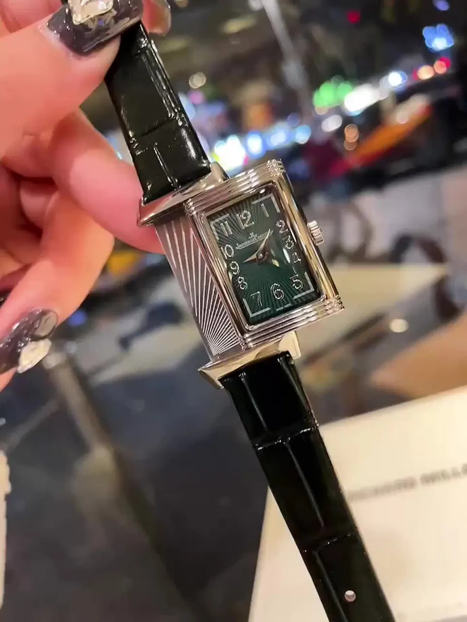 Reverso Green Dial Leather