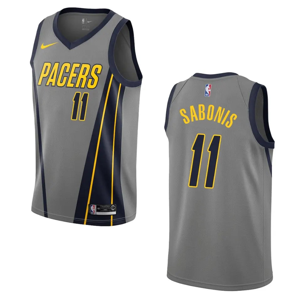 Sabonis Pacers Gray Jersey