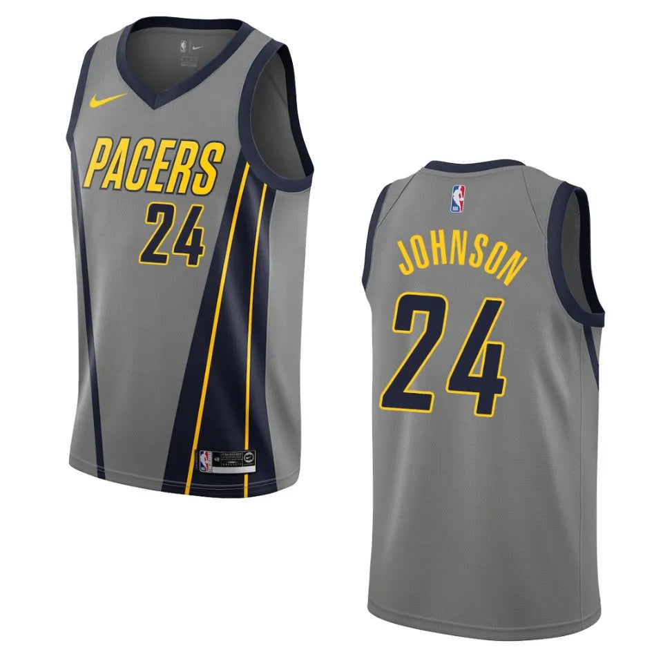 Pacers Johnson Gray Jersey