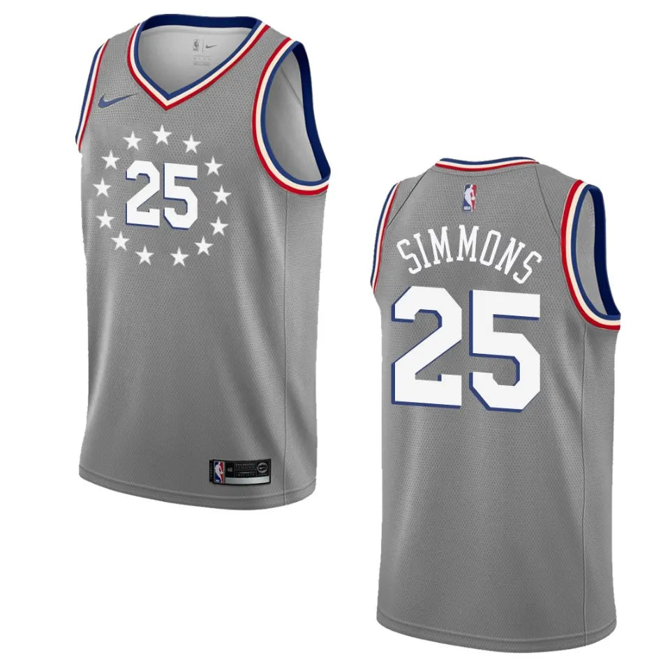 nike Simmons 76ers Gray Jersey