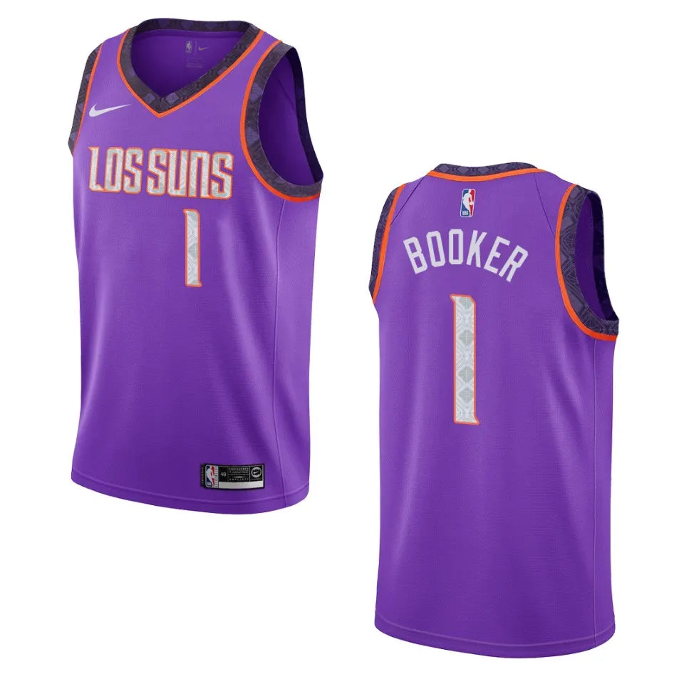nike city Booker Suns Purple Jersey