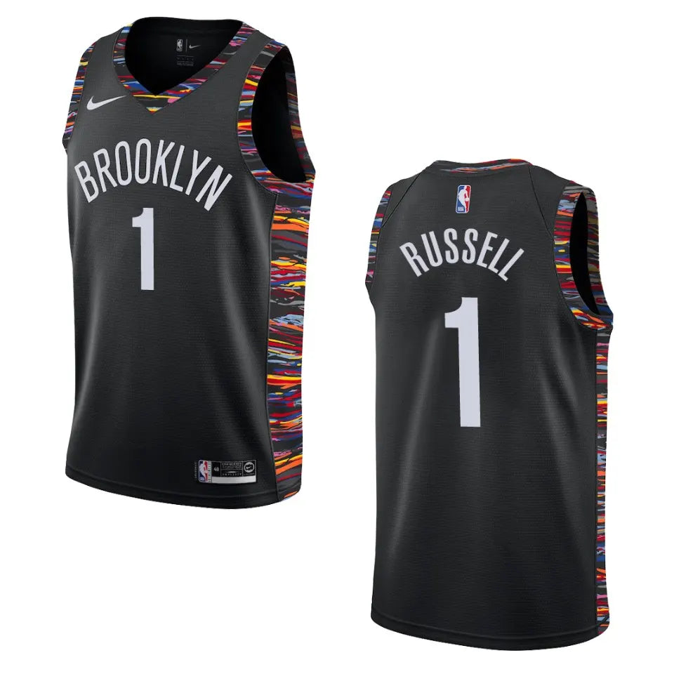 Russell Brooklyn Nets Black Jersey
