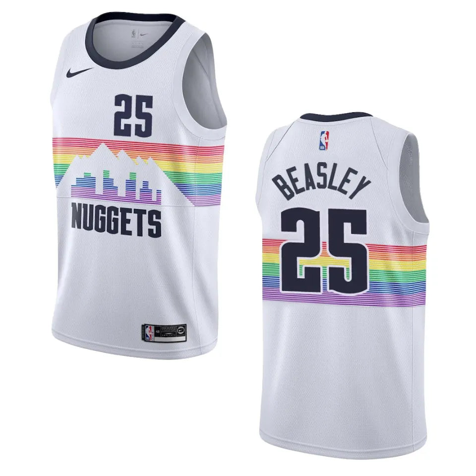 Beasley Nuggets White Jersey nike