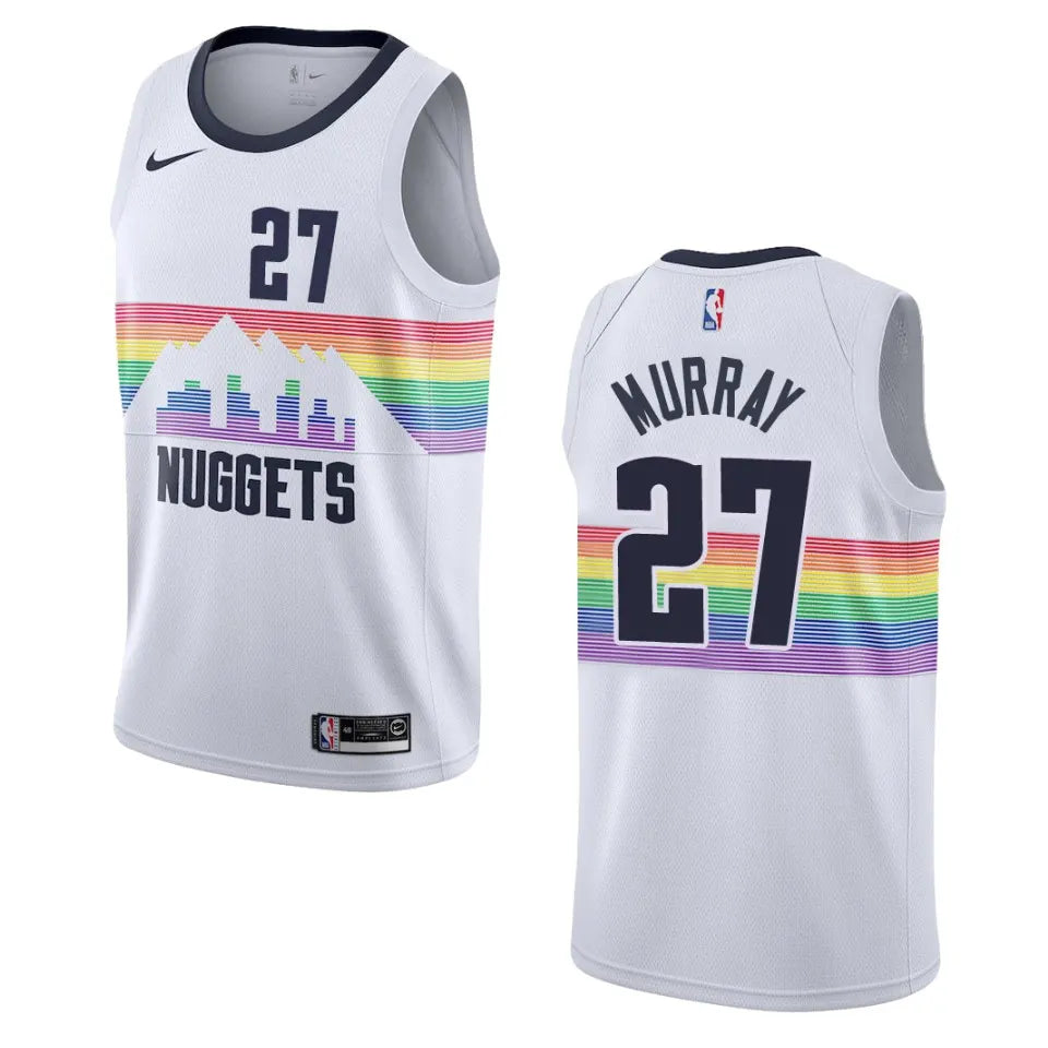 city Nike Murray Nuggets White Jersey