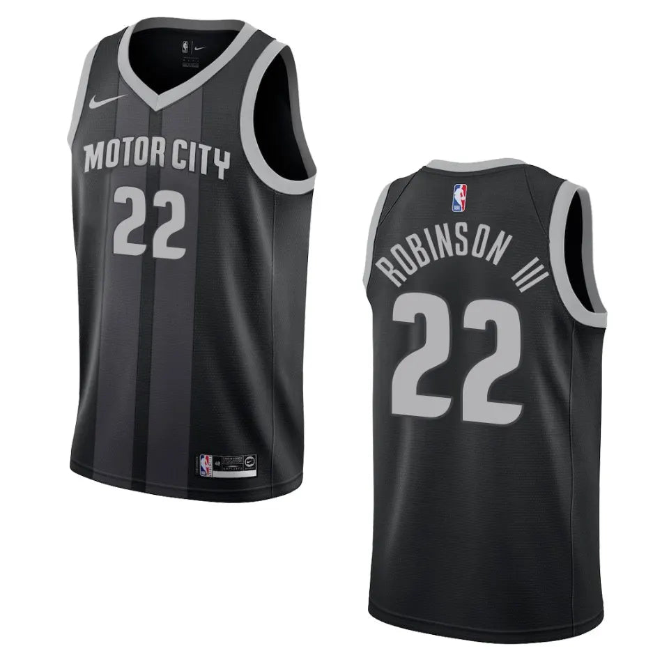 nike Robinson Pistons Black Jersey