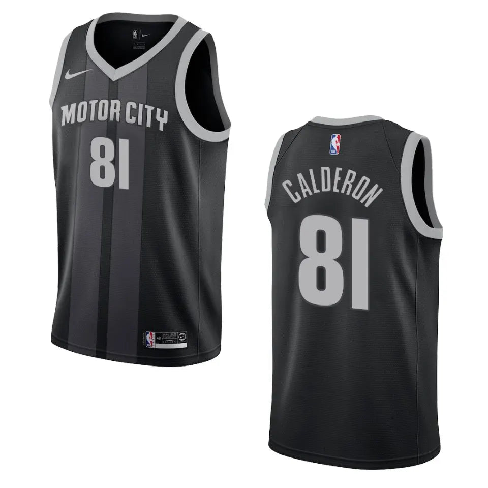nike Calderon Pistons Black Jersey