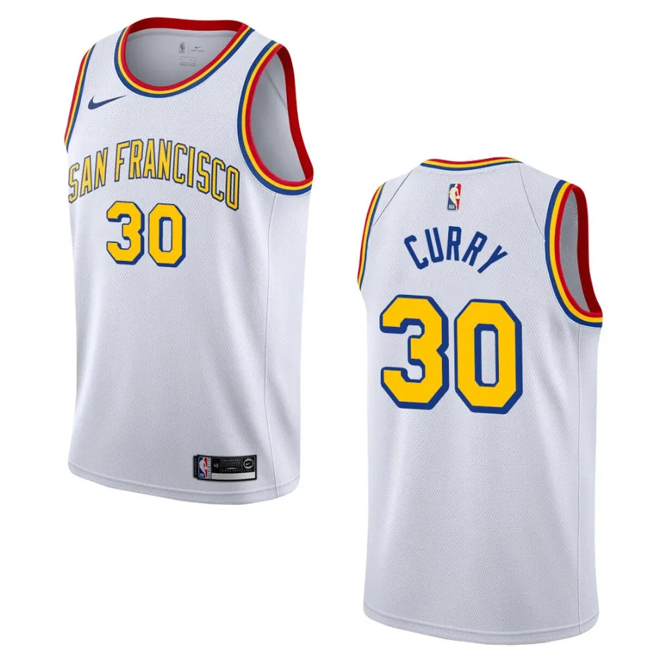 Stephen Curry Warriors White Jersey