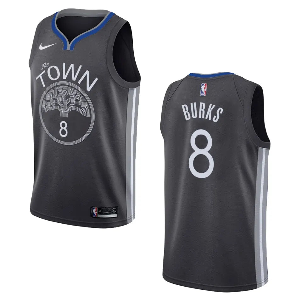Warriors Burks Gray Jersey