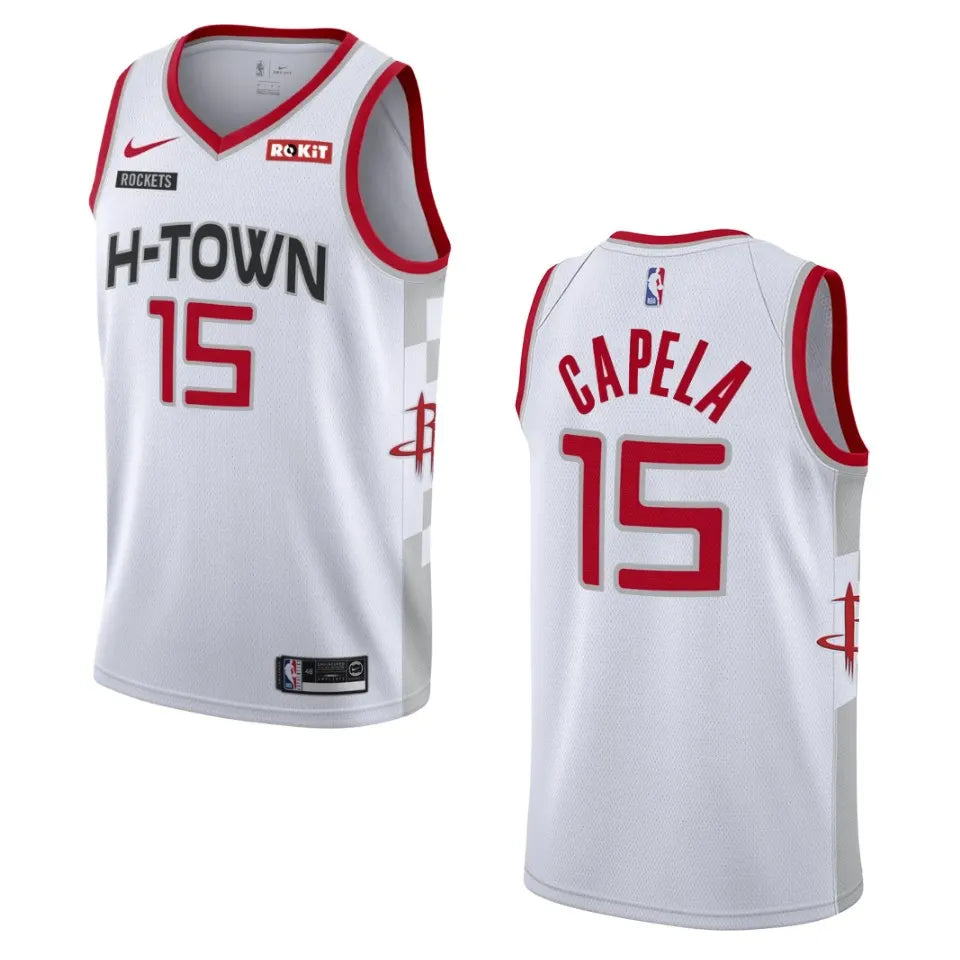 Capela Rockets Nike White Jersey