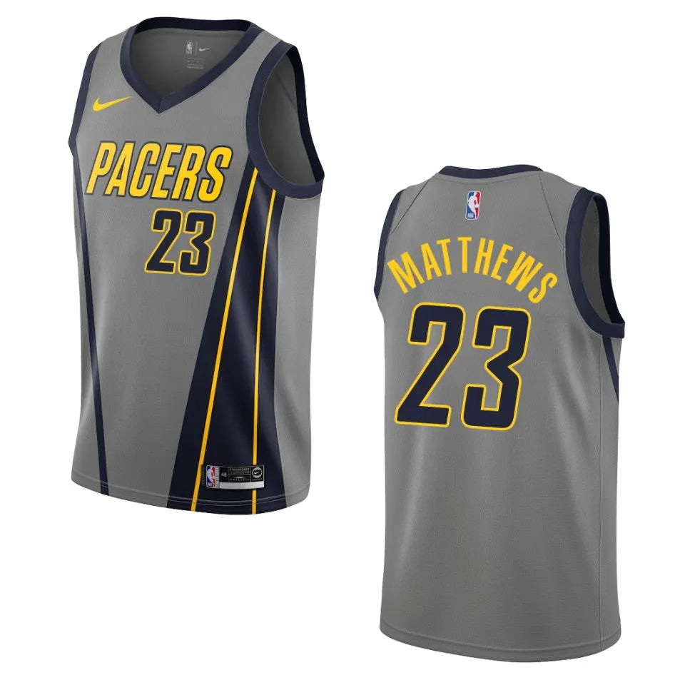 Matthews #23 Pacers Gray Jersey