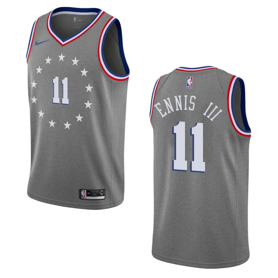 Ennis III 76ers Gray Jersey