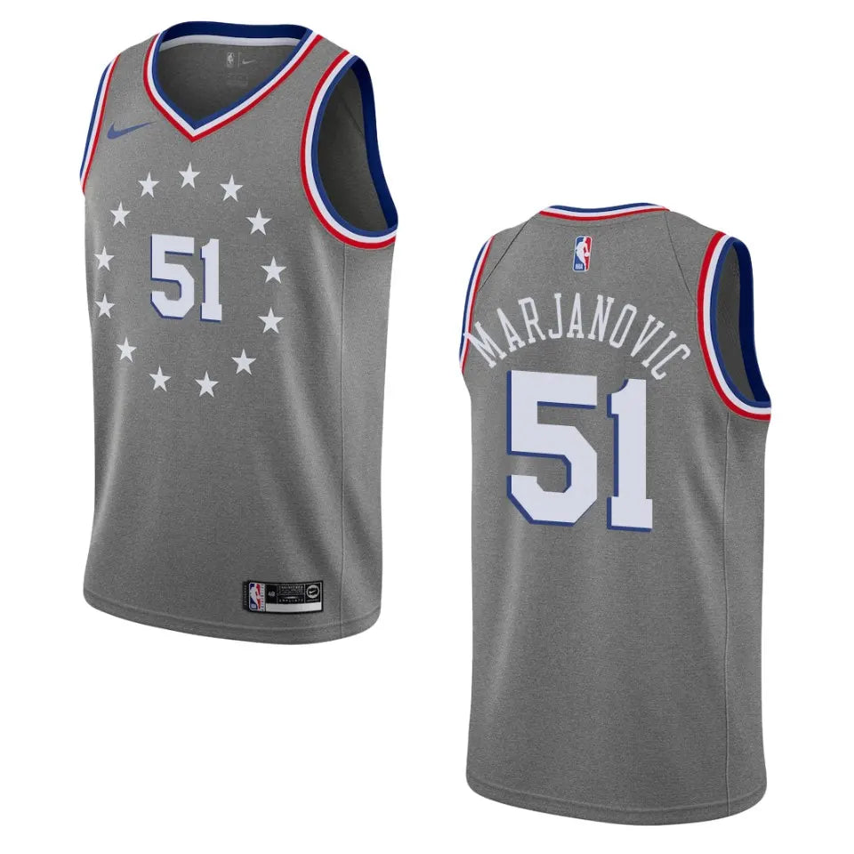 Sixers Gray Marjanovic Jersey