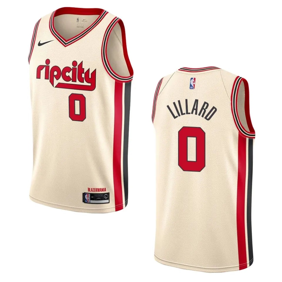 Lillard Blazers Cream Jersey