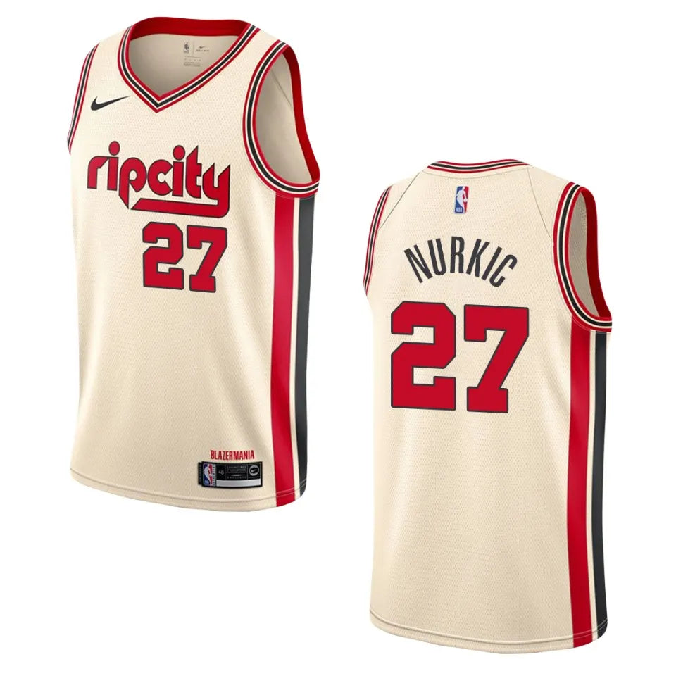 nike Nurkic Blazers Cream Jersey
