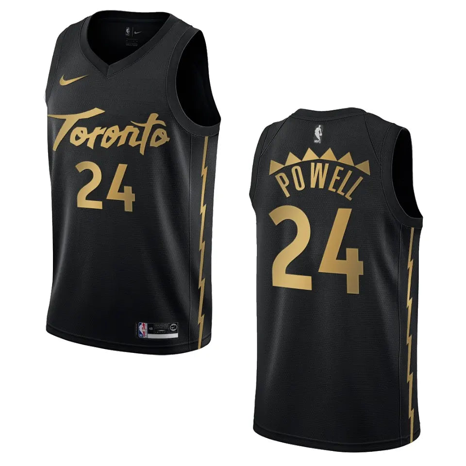 nike earned Powell Raptors Black Jersey