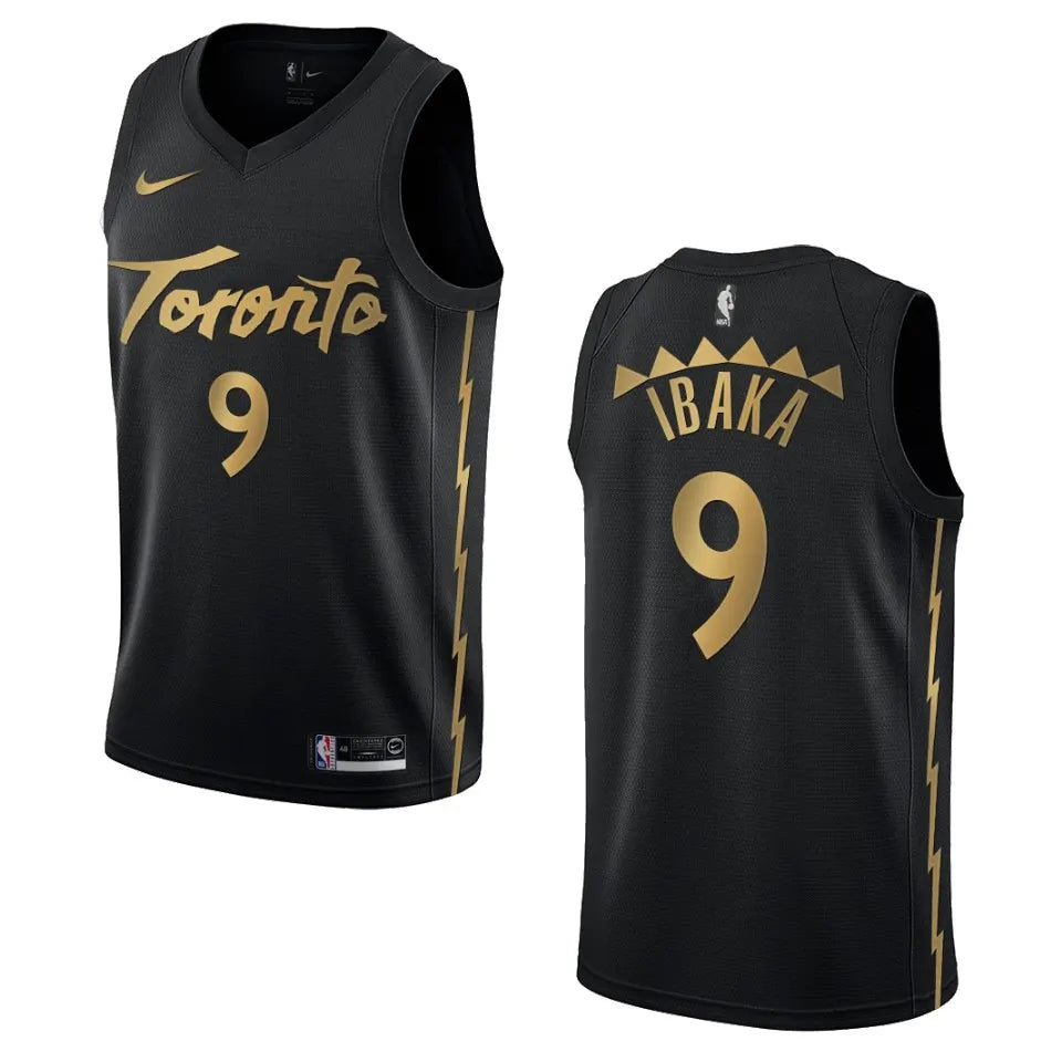 nike city Ibaka Raptors Black Jersey
