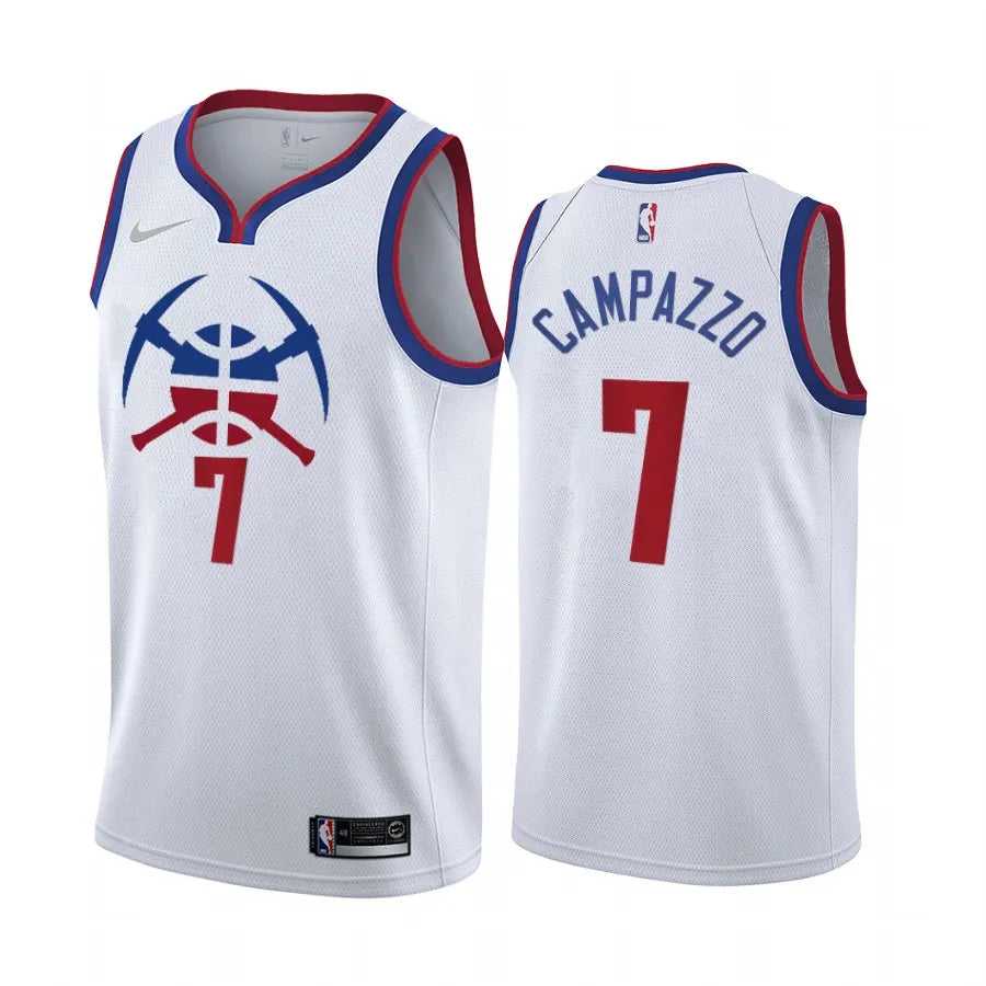 Campazzo Nuggets White Jersey