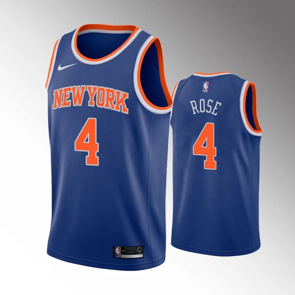 Rose #4 Knicks Blue Jersey