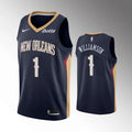 nike Pelicans Williamson Navy Jersey