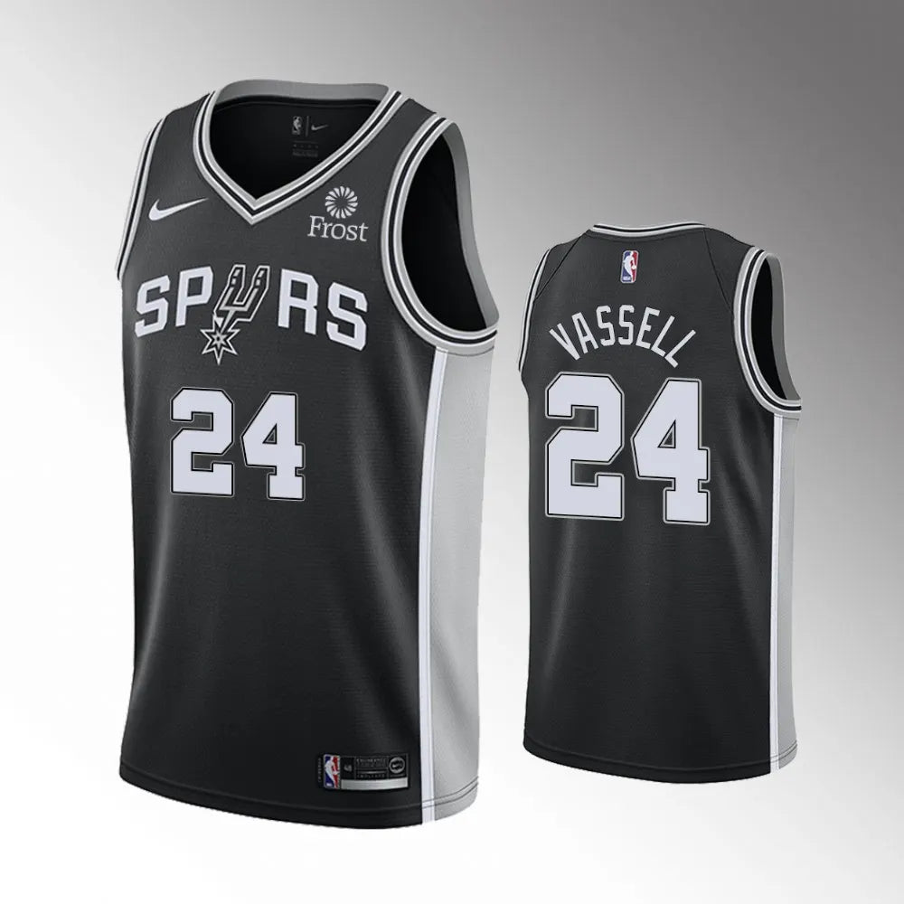 Spurs Vassell Black Jersey