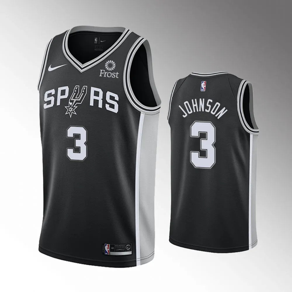 Spurs Johnson Black Jersey nike