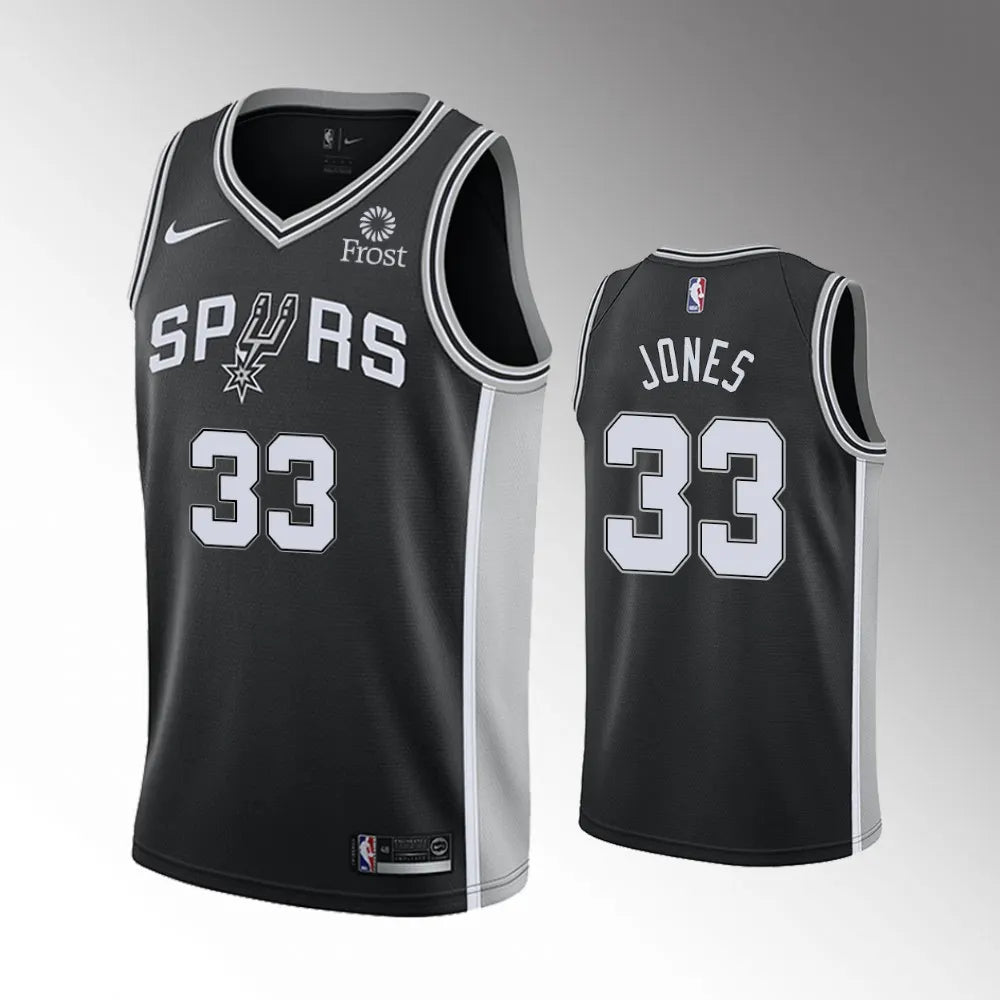 nike Spurs Jones Black Jersey