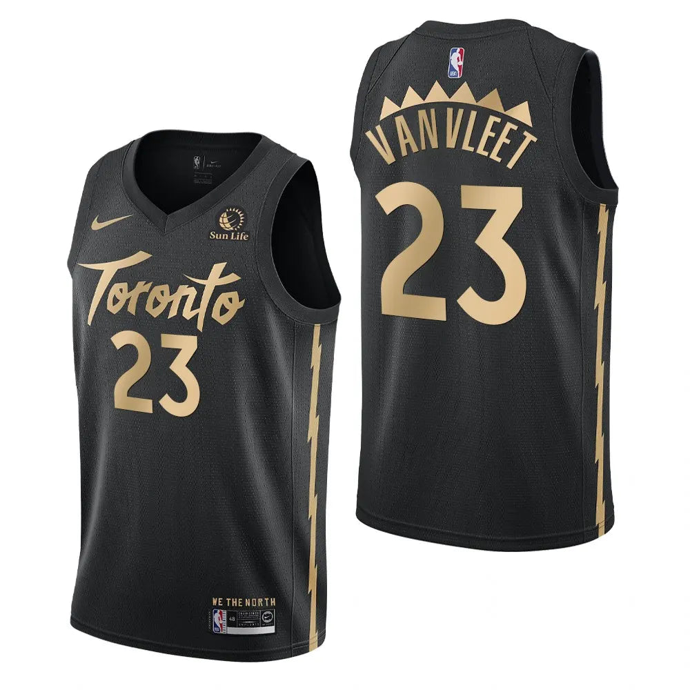 nike VanVleet Raptors Black Jersey