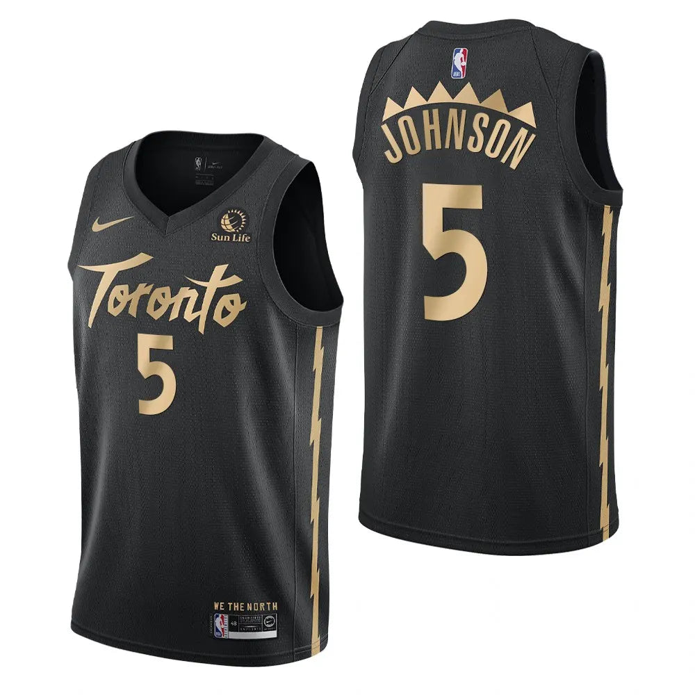 nike Johnson Raptors Black Jersey