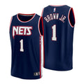 Brown Jr. Nets Navy Jersey