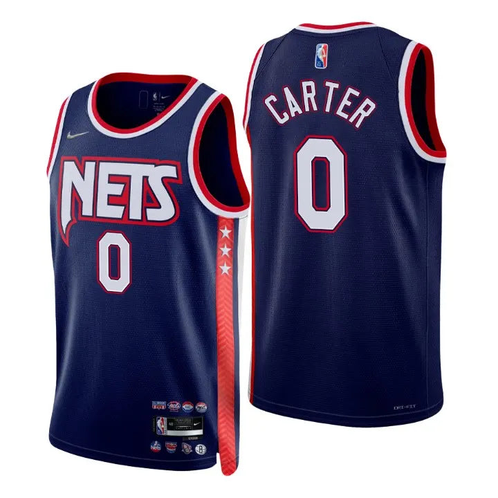 Carter #0 Nets Navy Jersey