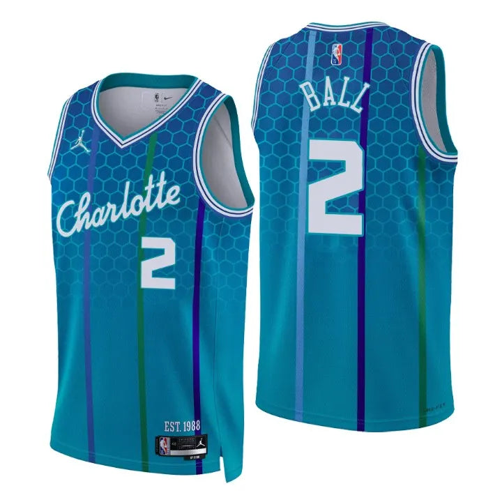 Jordan Hornets Teal Ball Jersey