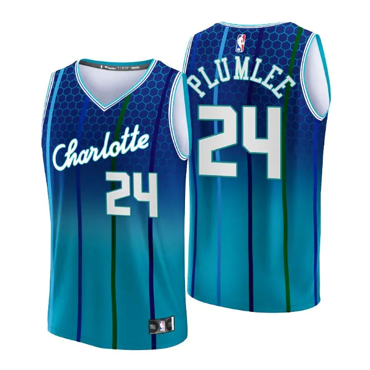 Plumlee #24 Hornets Teal Jersey
