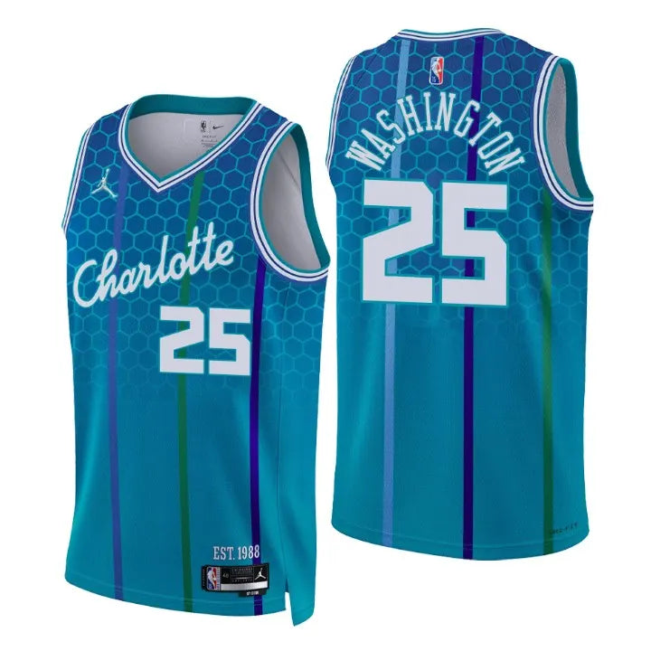 jordan Washington Hornets Teal Jersey