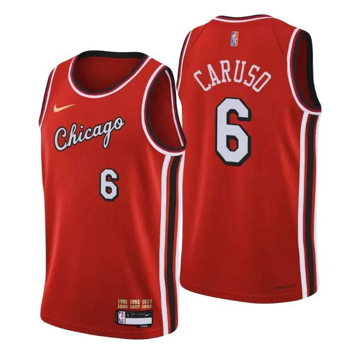 icon Nike Caruso Bulls Red Jersey