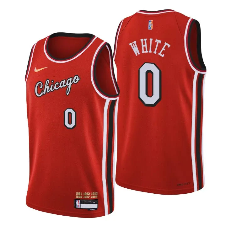 edition Nike Bulls White #0 Jersey