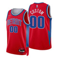 Pistons Red Custom Jersey nike