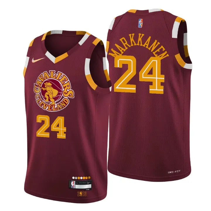 nike Markkanen Cavaliers Wine Jersey