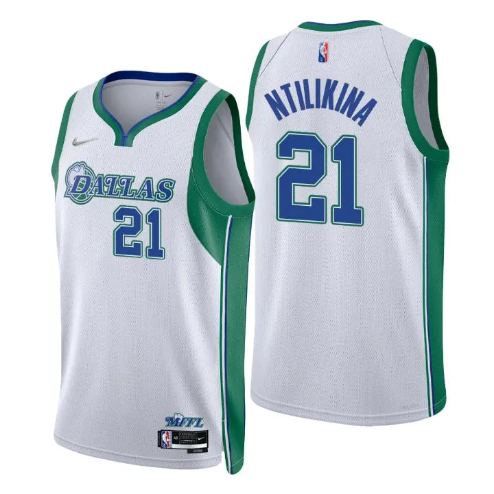 Ntilikina Mavericks White Jersey
