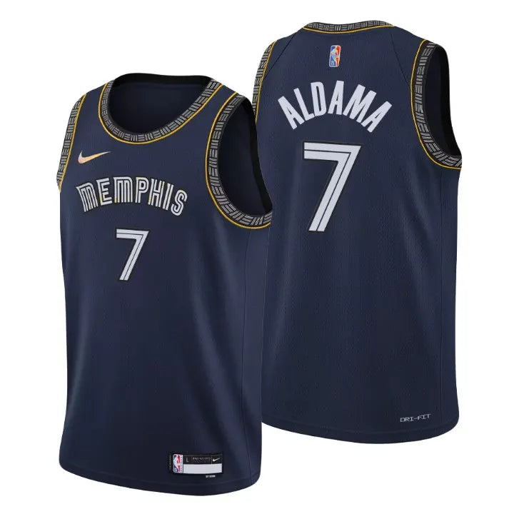 nike authentic Aldama Grizzlies Navy Jersey