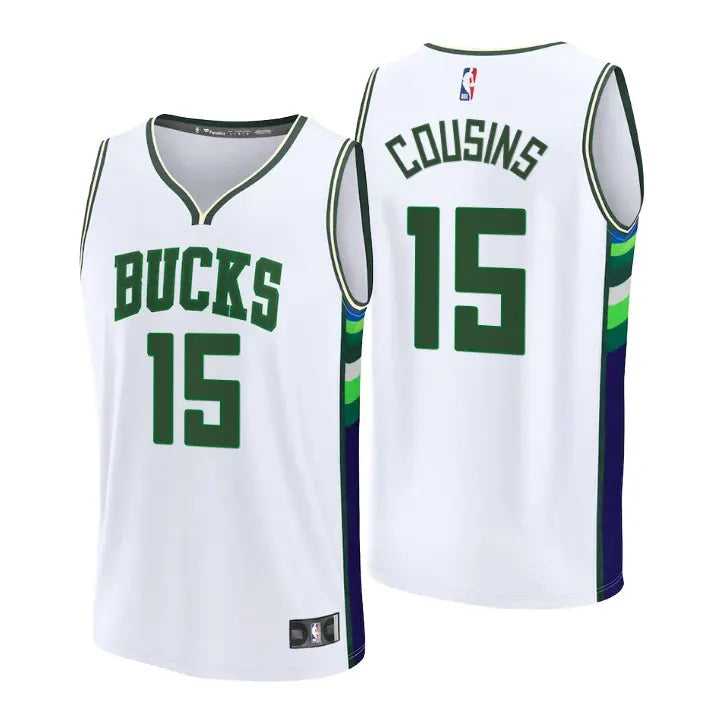 Fanatics Cousins Bucks White Jersey