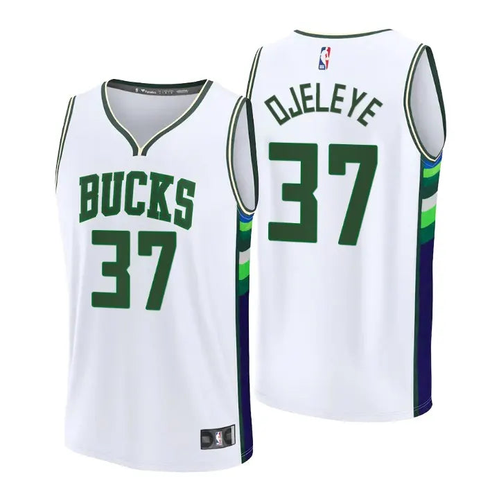 Ojeleye Bucks White Jersey