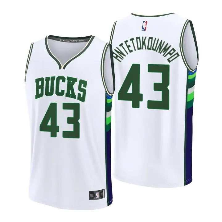 fanatics Antetokounmpo Bucks White Jersey
